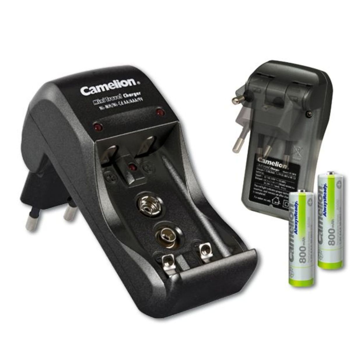CAMELION - Cargador de Pilas AA-AAA- Pilas 9v