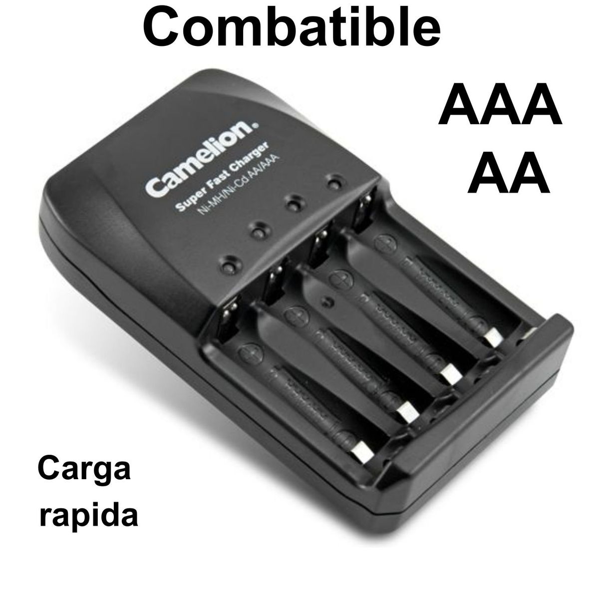 CAMELION - Cargador de Pilas AA-AAA CAMELION  Universal y Súper Rápido