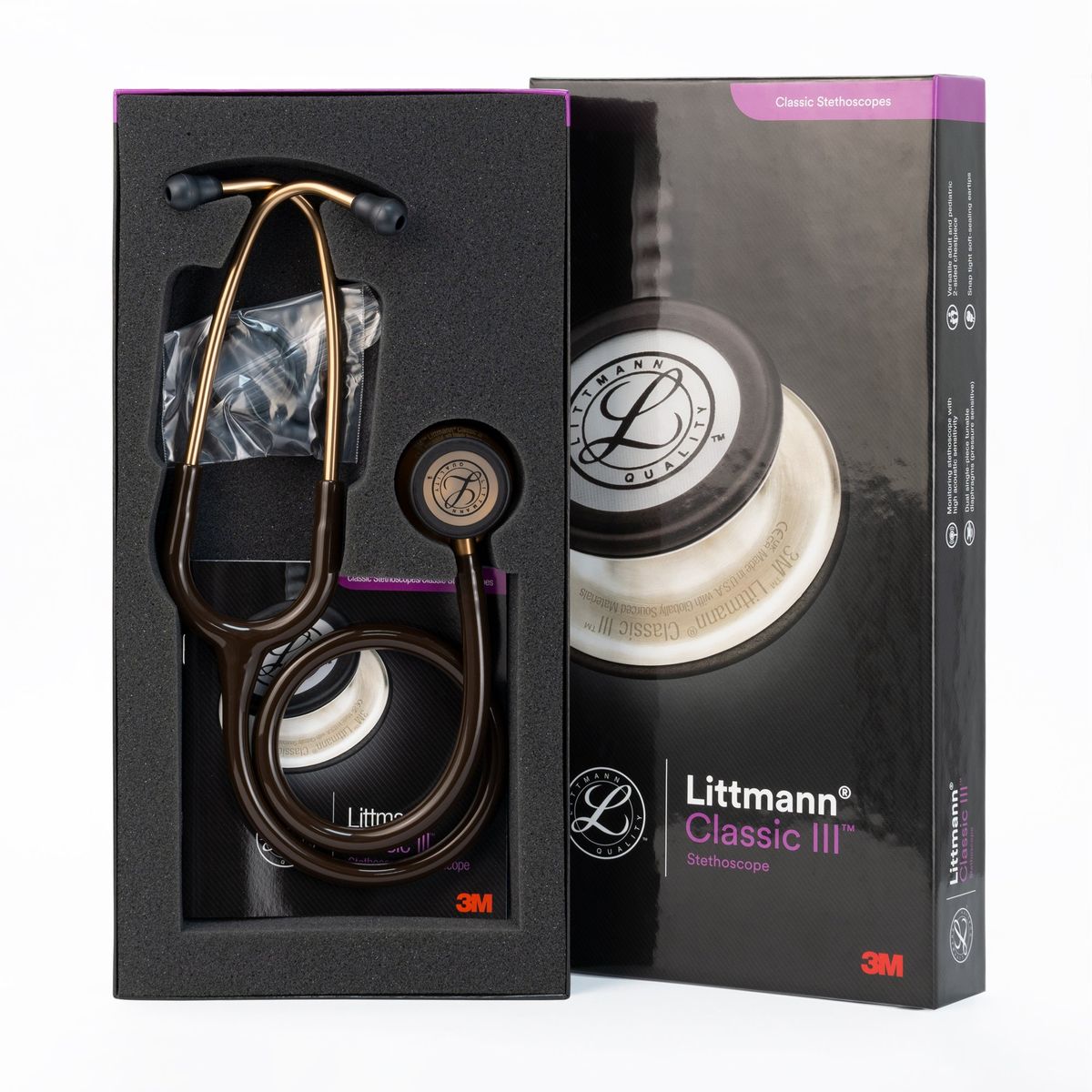 LITTMANN - Estetoscopio Littmann® Classic III™ - Chocolate Cobre - Código 5809