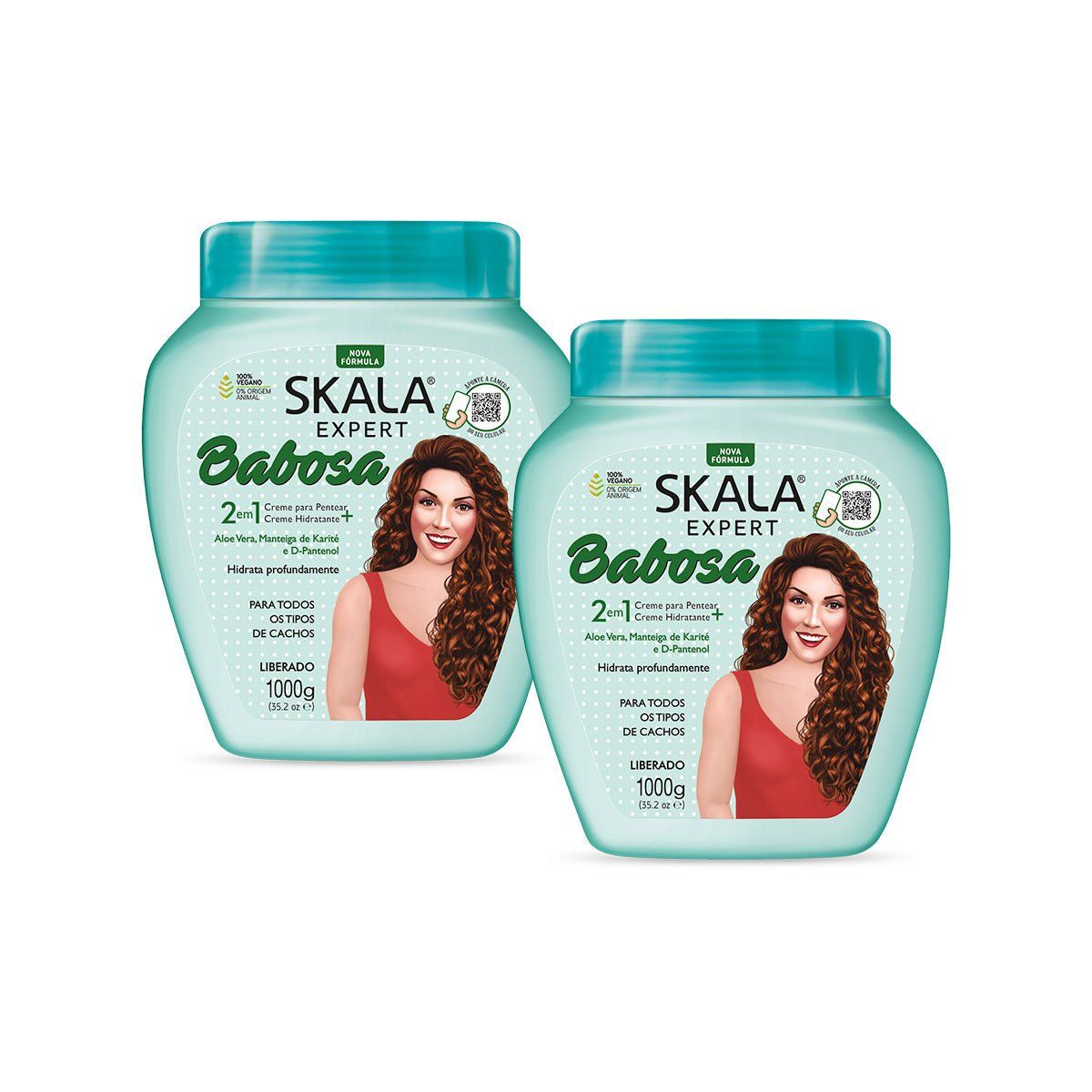 Skala - MÁSCARA  2 EN 1 SKALA EXPERT BABOSA ALOE VERA POTE 1000G 2 UNID