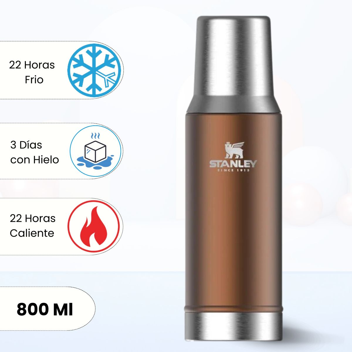 STANLEY - Termo de Bebida Mate System Dorado Stanley 800 Ml