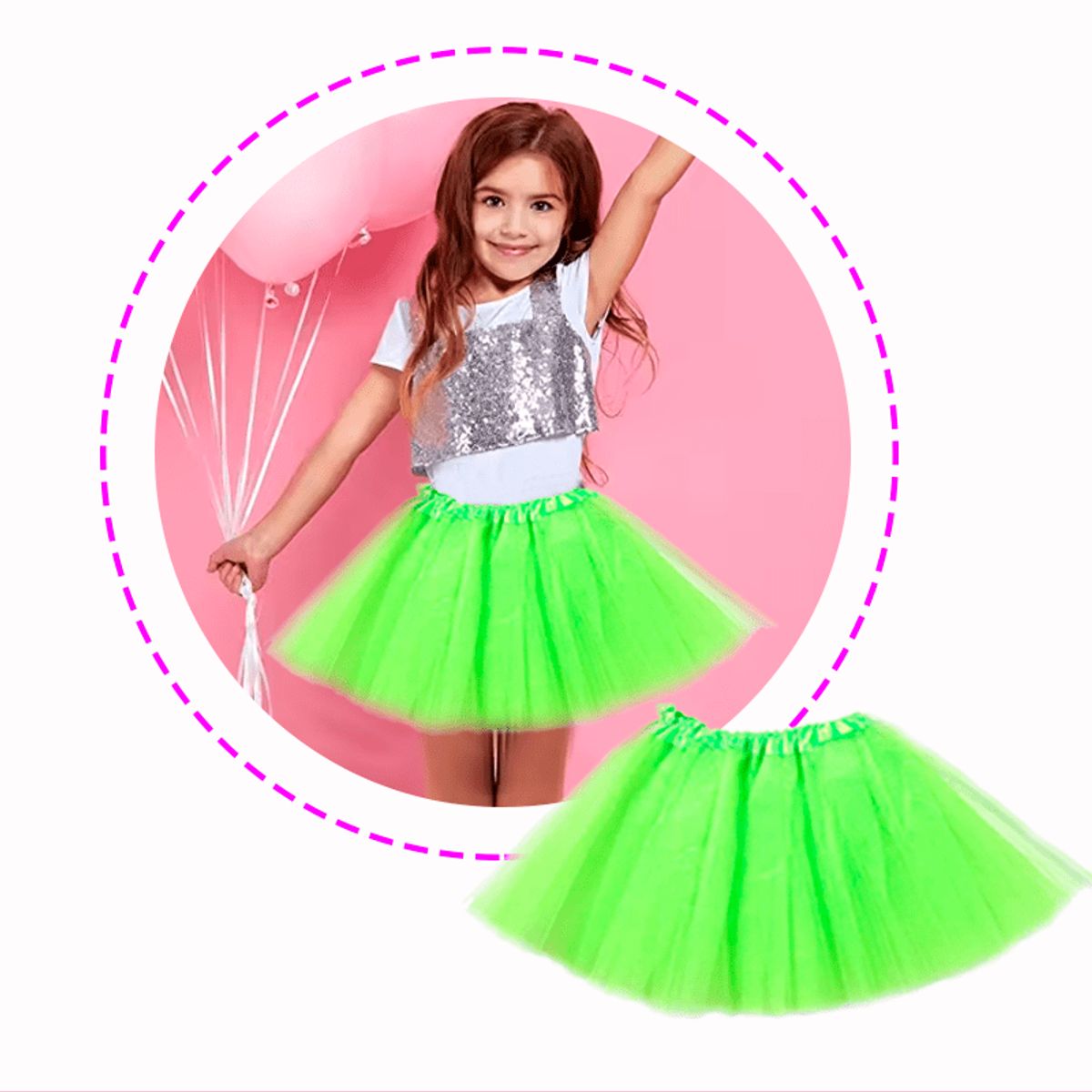 GENERICO - Falda Tutu Morado (3 a 8 años) unidad