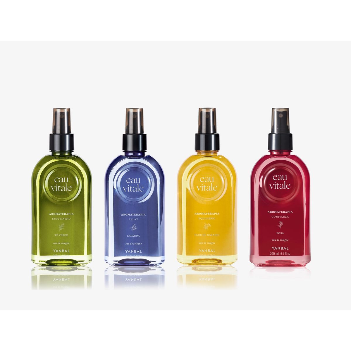 YANBAL - SET colonias Eau Vitale de Lavanda Rosa Te Verde y Naranjo