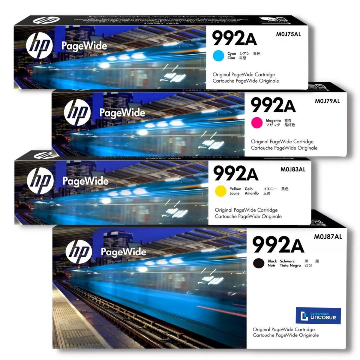 HP - Kit Tinta HP 992A Cyan Magenta Amarillo Negro