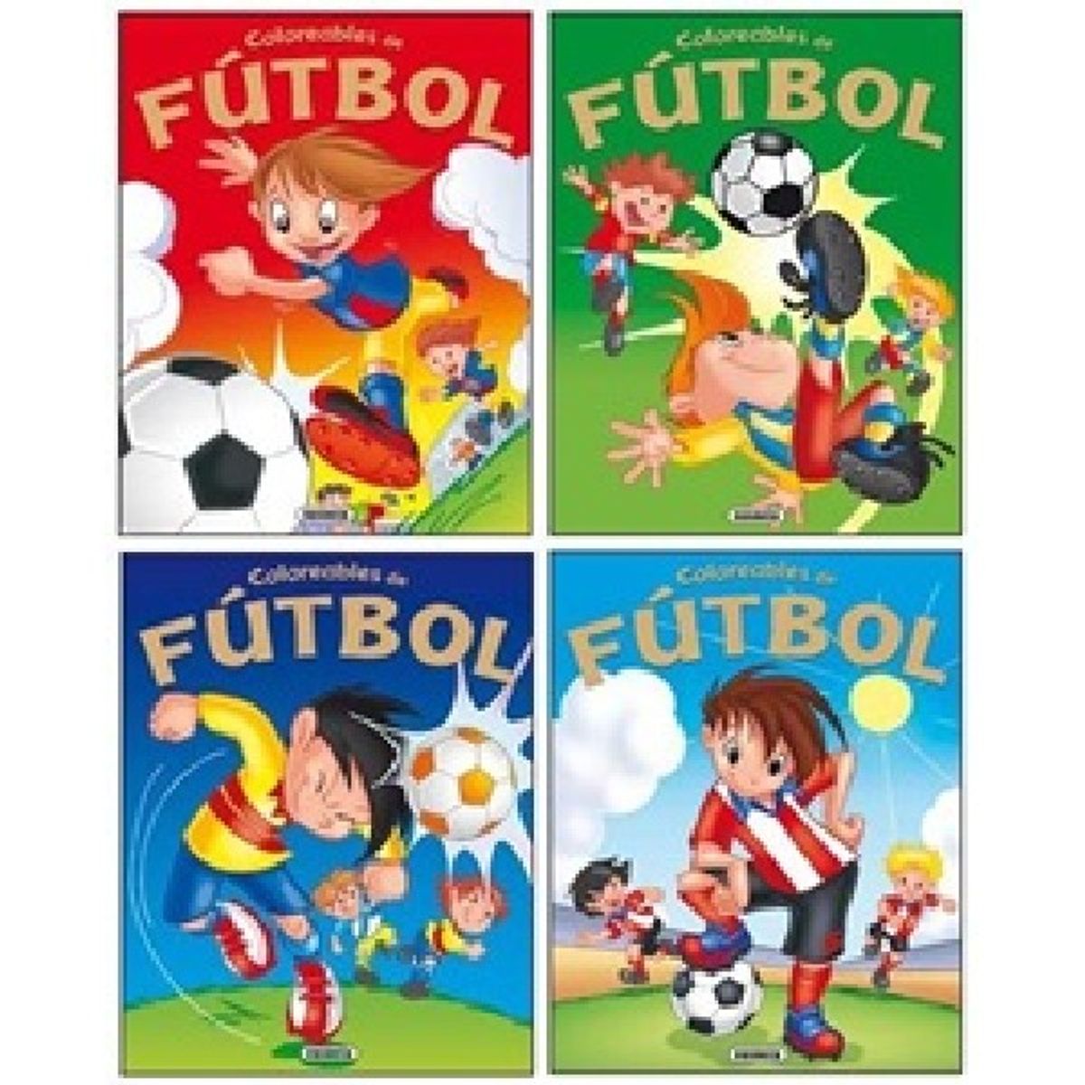 GENERICO - Pack x 2 libros para colorear fútbol.