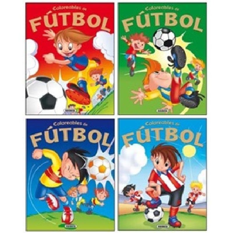 GENERICO - Pack x 2 libros para colorear fútbol.