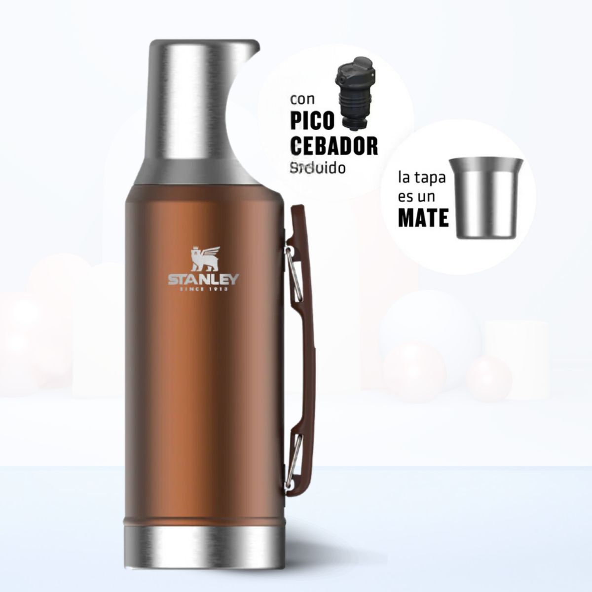 STANLEY - Termo de Bebida Mate System Dorado Stanley 1.2 L