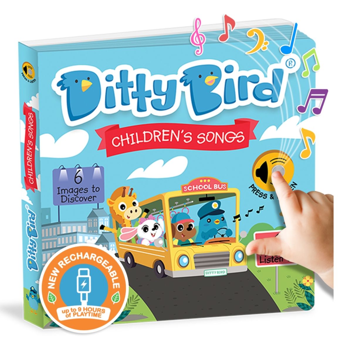 DITTY BIRD - Libro musical Ditty Bird Canciones infantiles Inglés