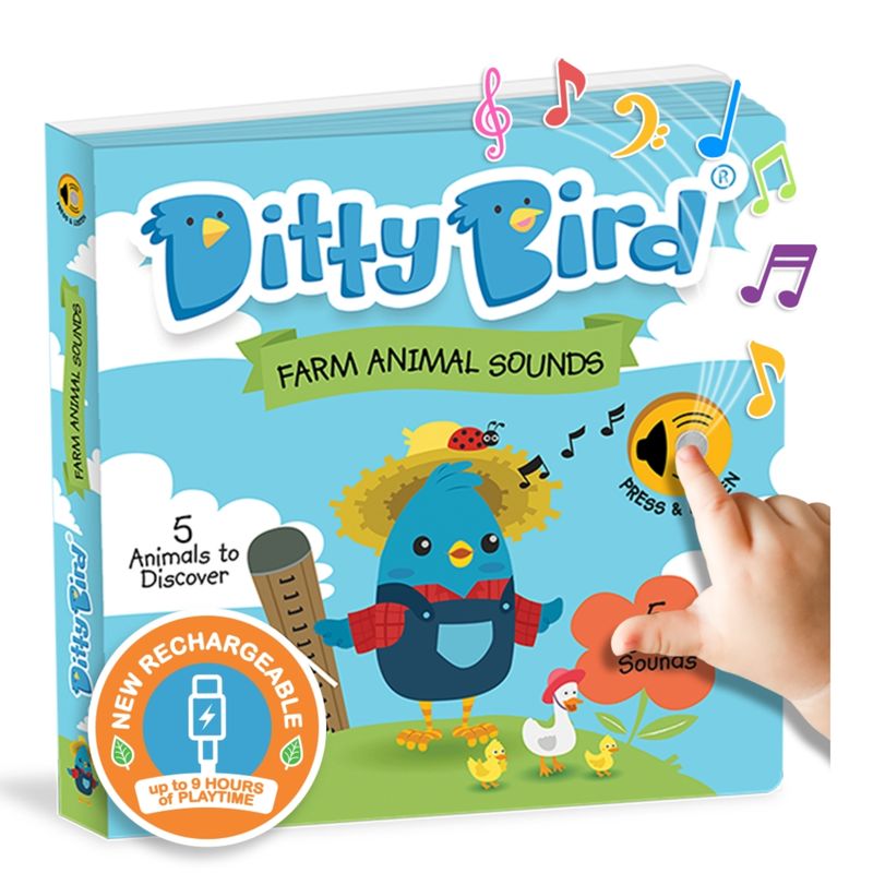DITTY BIRD - Libro sonoro Ditty Bird Sonidos Animales de la granja Inglés