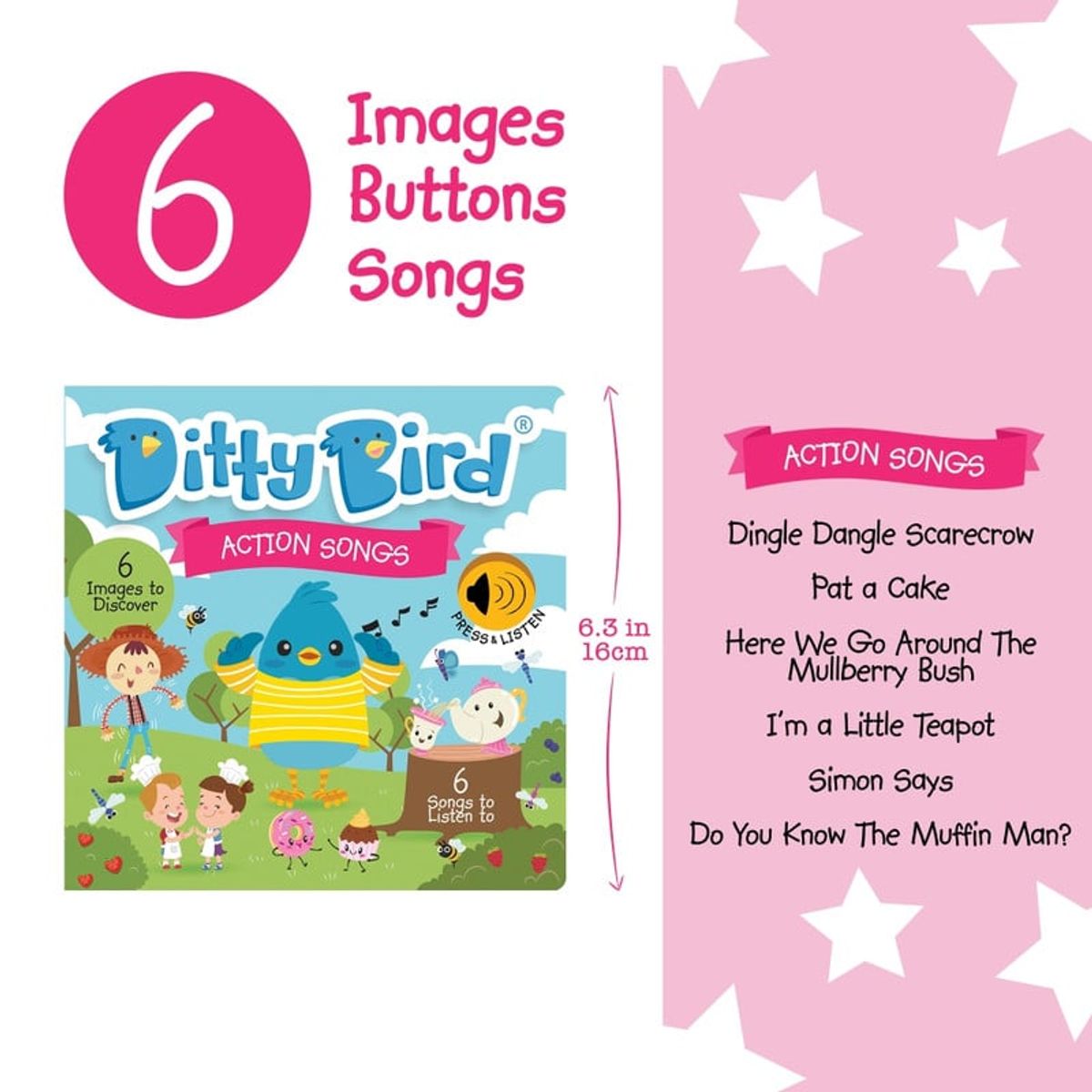 DITTY BIRD - Libro musical Ditty Bird Canciones de acciones Inglés