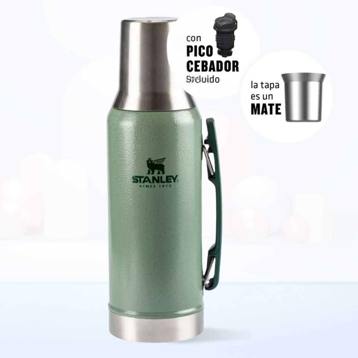 STANLEY - Termo de Bebida Mate System Verde Stanley 1.2 L