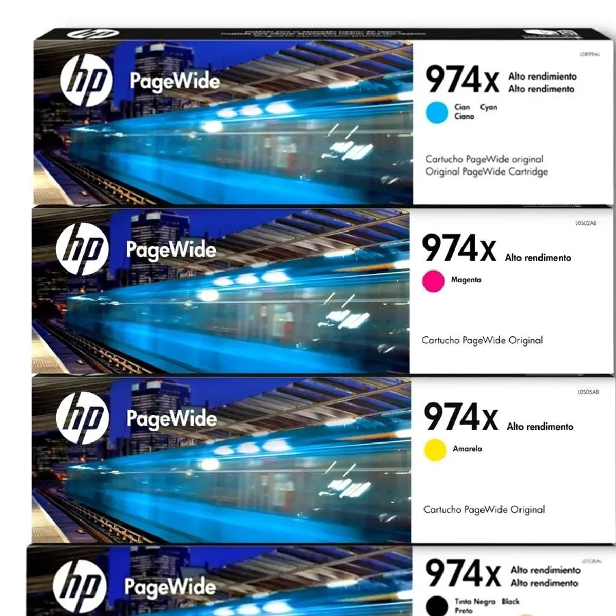 HP - Kit Tinta HP 974X Cyan Magenta Amarillo Negro