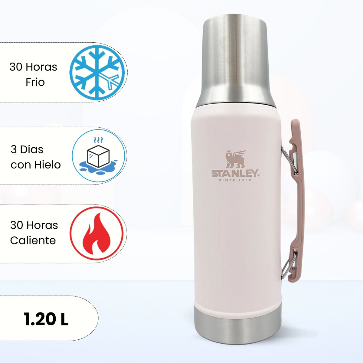 STANLEY - Termo de Bebida Mate System Rosa Quartz Stanley 1.2 L