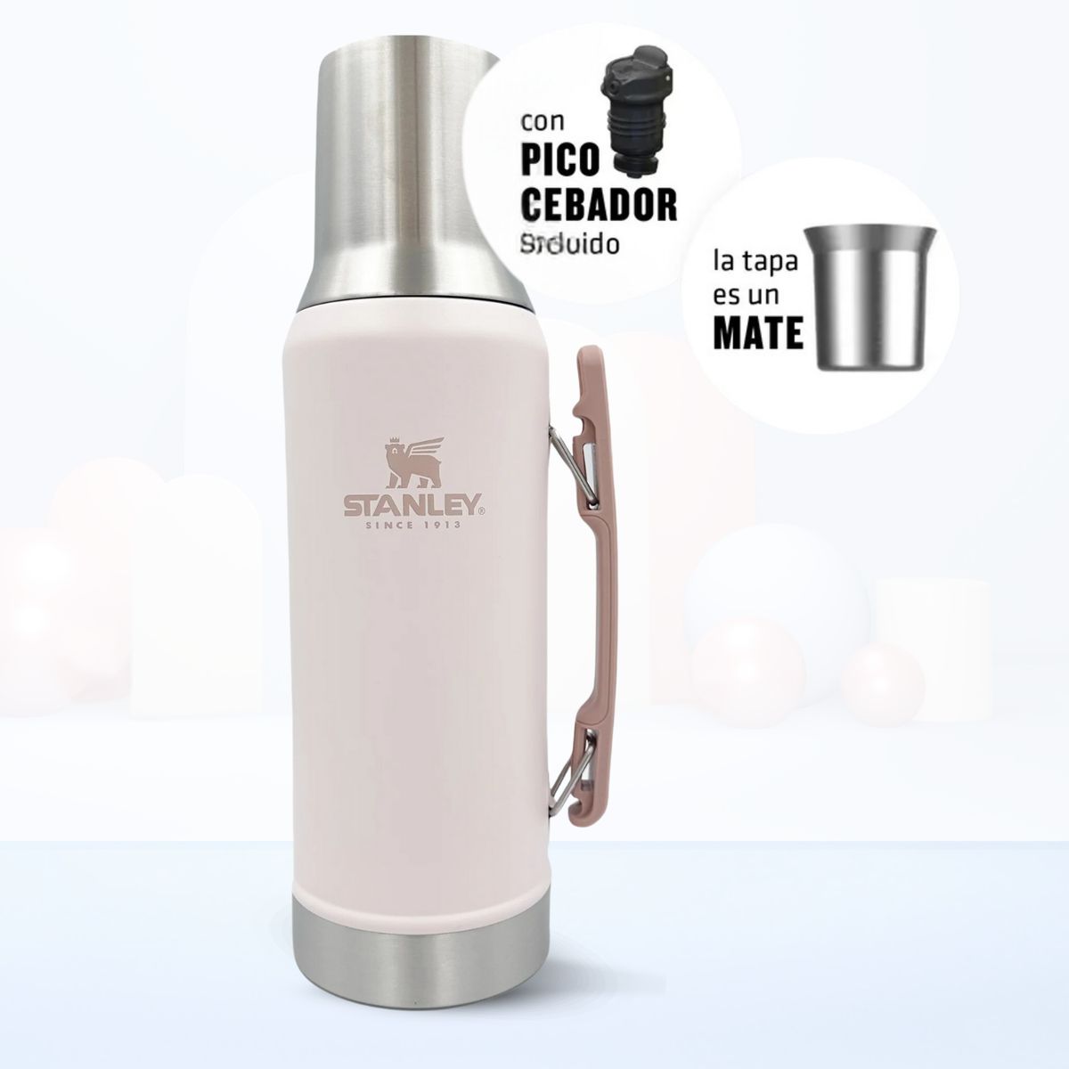 STANLEY - Termo de Bebida Mate System Rosa Quartz Stanley 1.2 L
