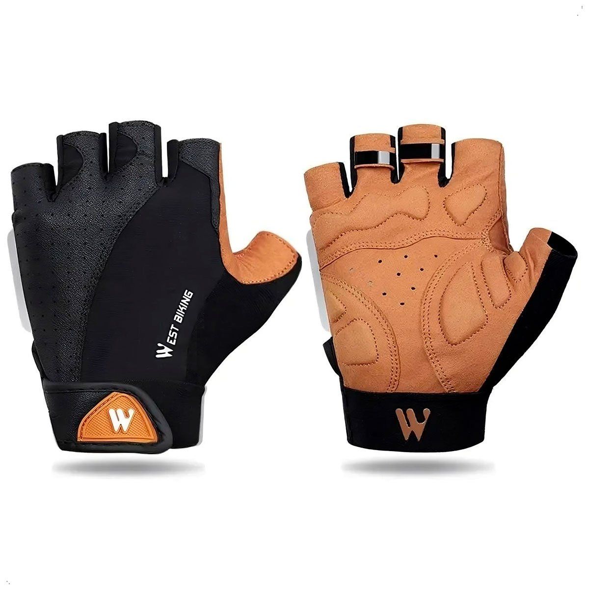 WEST BIKING - Guantes WEST BIKING de Ciclismo Motocicleta Guante Medio Dedo