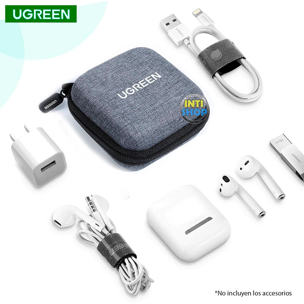 UGREEN - Estuche Portatil Ugreen Funda para Audifonos Cables