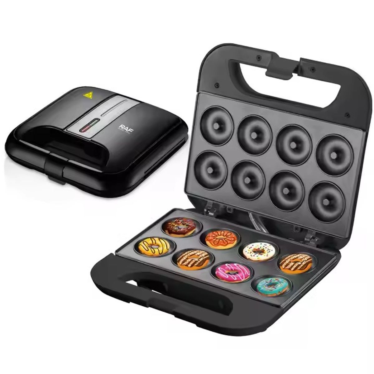 GENERICO - Máquina para Hacer Donuts Maker Horno 8 Rosquillas Antiadherente