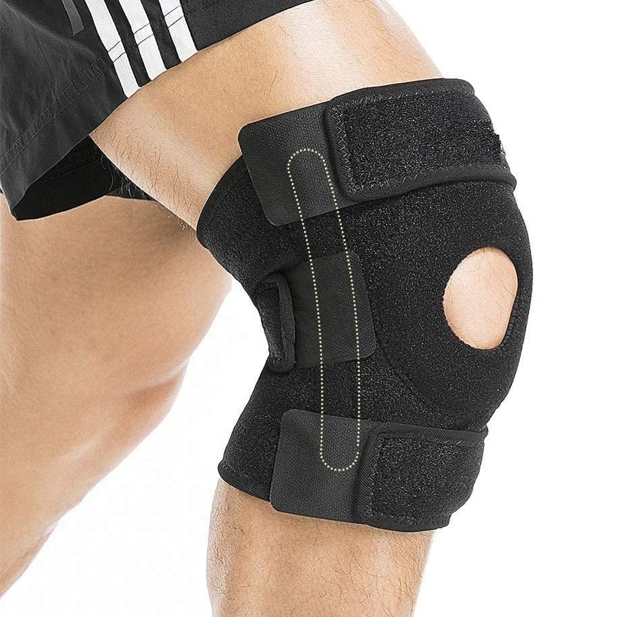 FIBRA - Rodillera abierta deportiva ajustable con varillas - SM