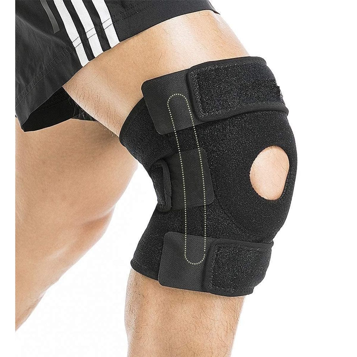 FIBRA - Rodillera abierta deportiva ajustable con varillas - SM