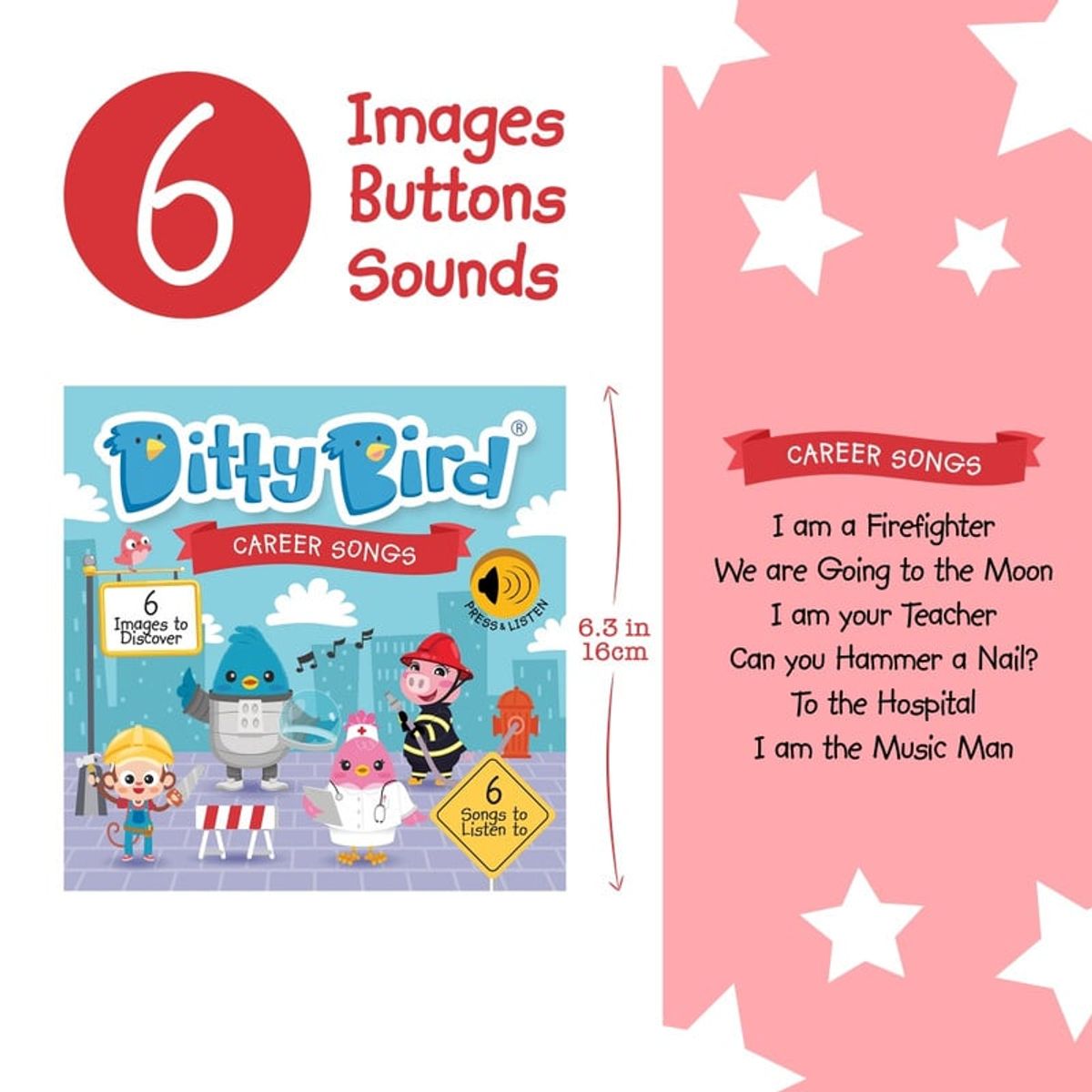 DITTY BIRD - Libro musical Ditty Bird Canciones de profesiones Inglés