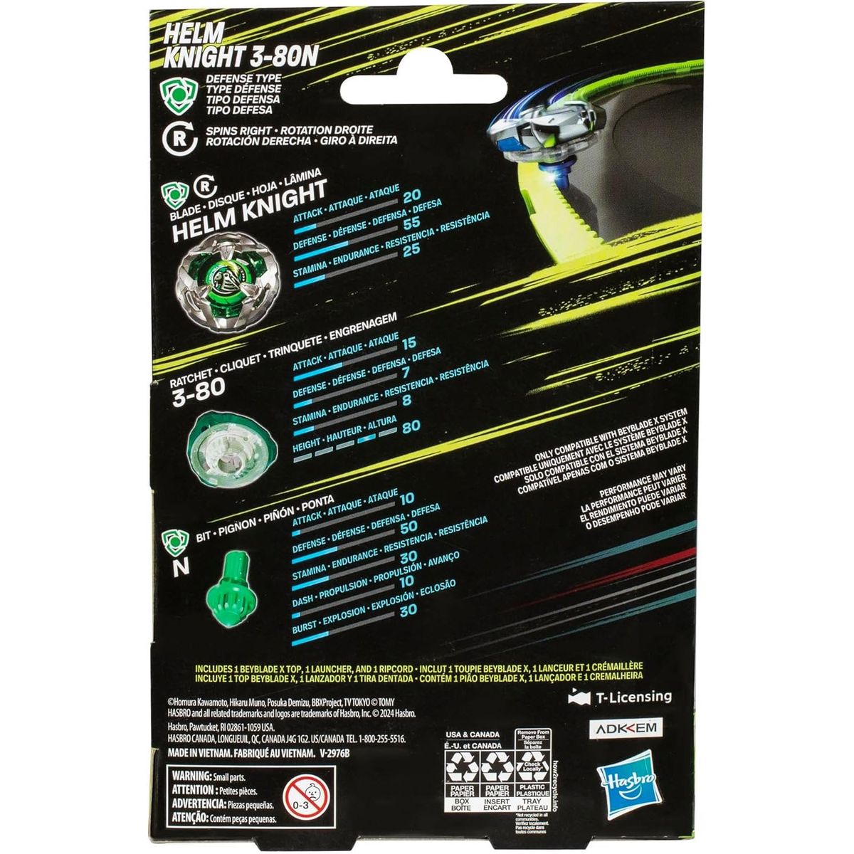 BEYBLADE - Beyblade X Helm Knight 3-80N