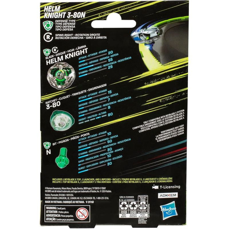 BEYBLADE - Beyblade X Helm Knight 3-80N