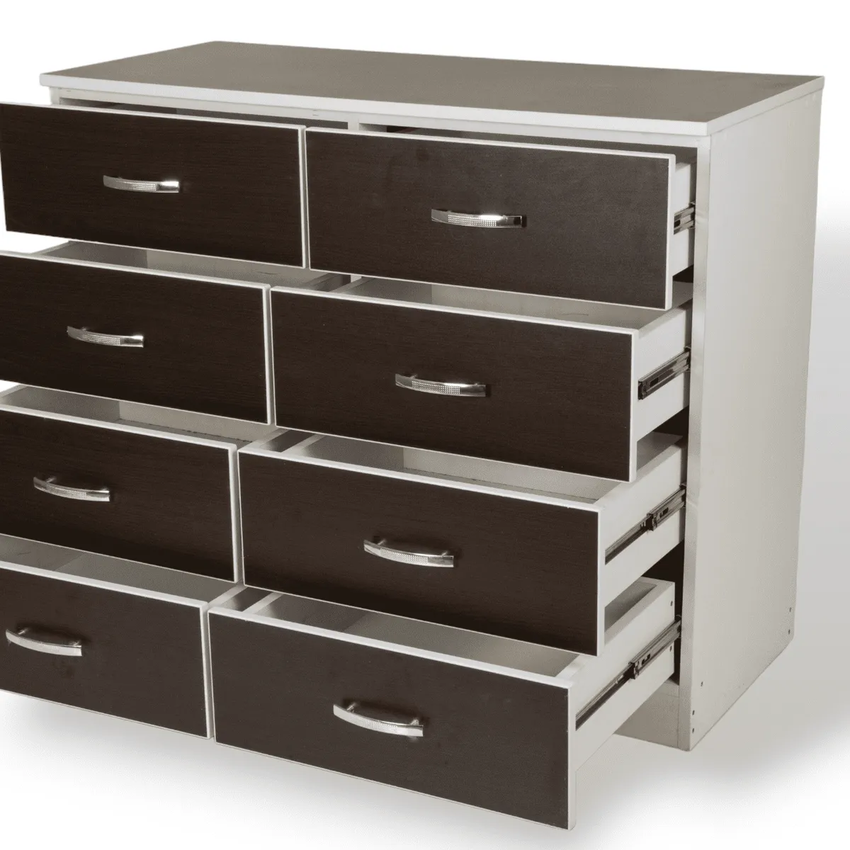 MUEBLES MACRUMO - Cómoda 8 Cajones Wengue- Armado