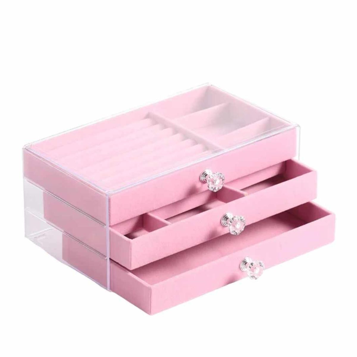 GENERICO - Organizador de Joyas 3 Niveles de Joyero Aretes Collar Reloj Anillos