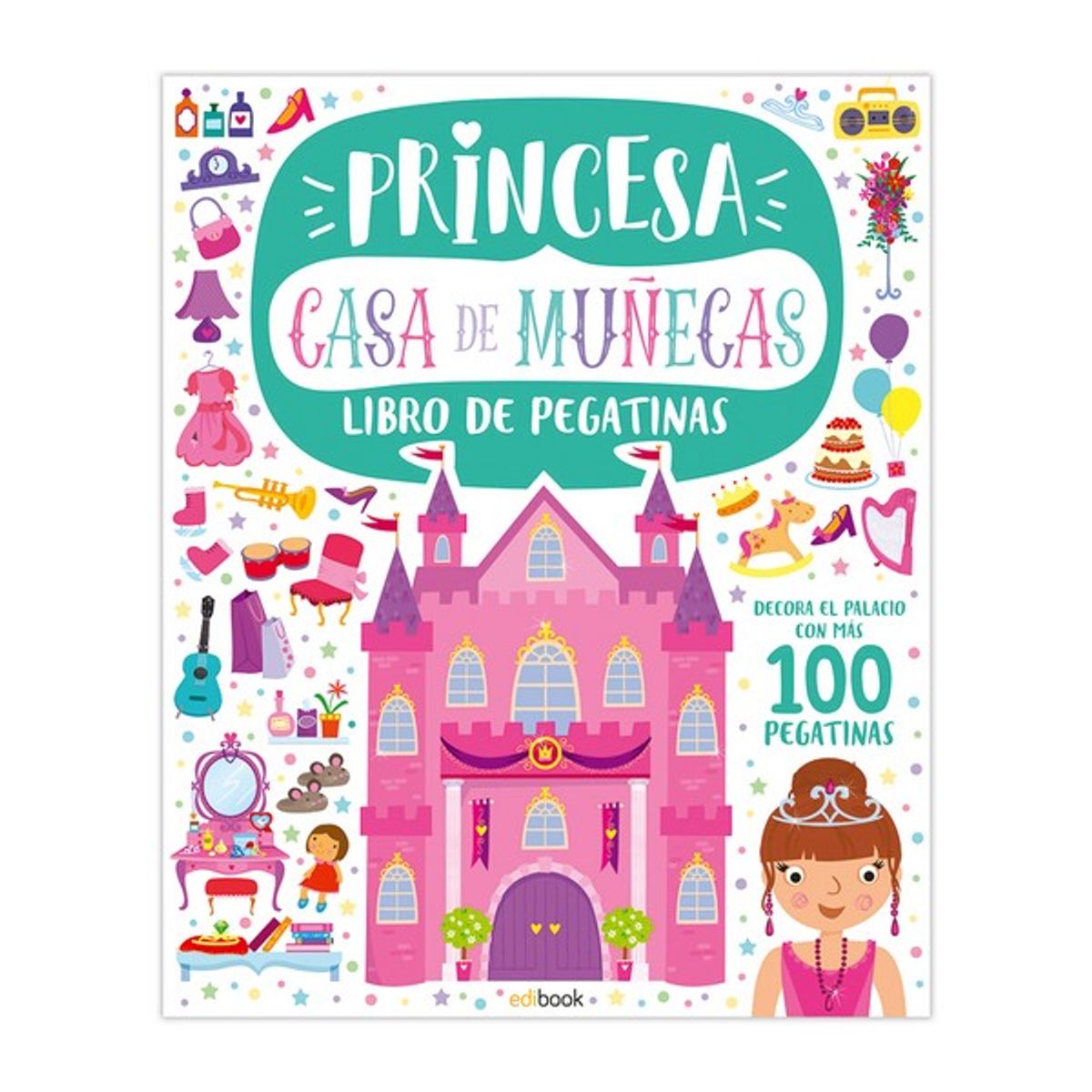 GENERICO - CASA DE MUÑECAS PRINCESA  + 100 PEGATINAS