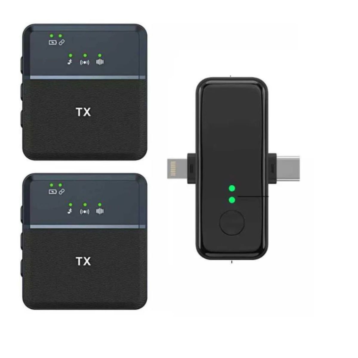 GENERICO - MICROFONO INALAMBRICO XS31 DOBLE PARA IPHONE Y ANDROID