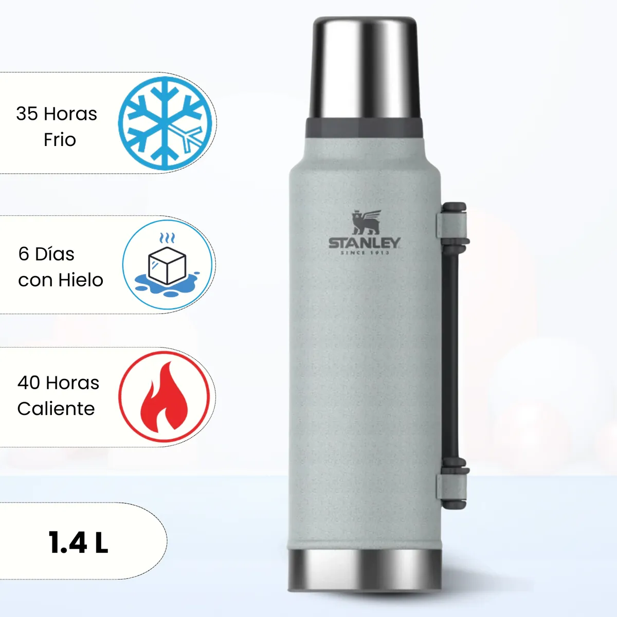 STANLEY - Termo de Bebida Stanley Classic Silver 1.4 L