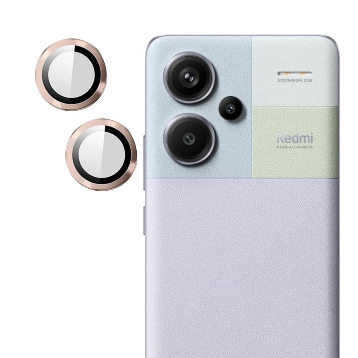 GENERICO - Protector de Cámara para el Xiaomi Redmi Note 13 Pro Plus 5G -Dorado