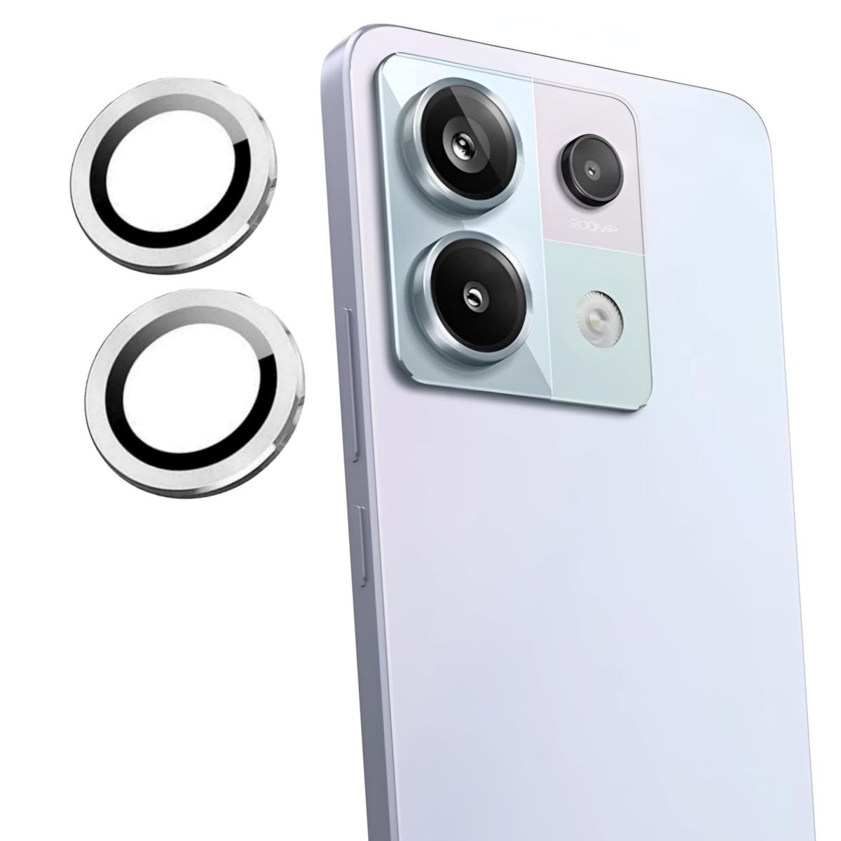 GENERICO - Protector de Cámara para el Xiaomi Redmi Note 13 4G - Plateado