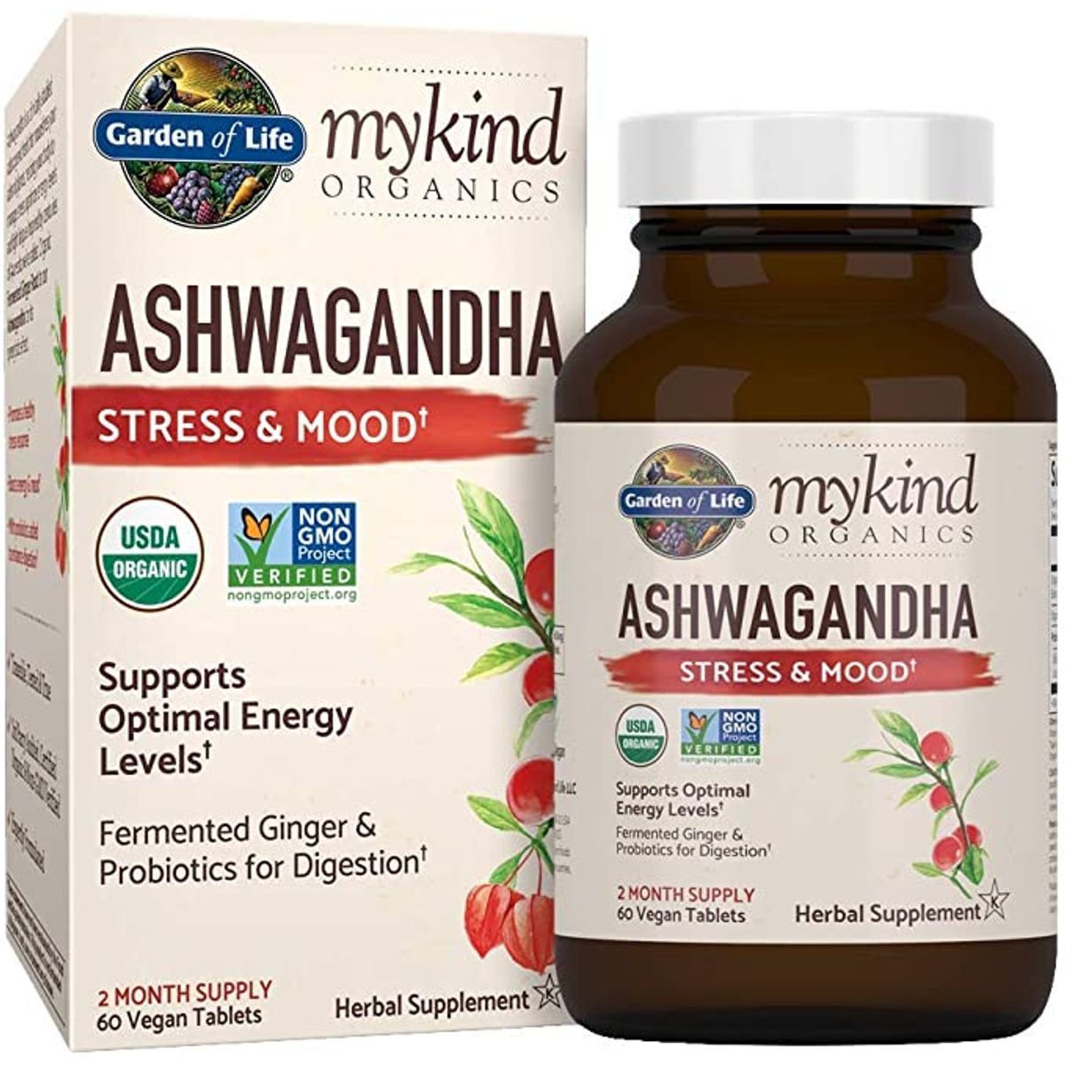 GENERICO - Garden of Life Mykind Organics Ashwagandha Stress & Mood 60 capsulas