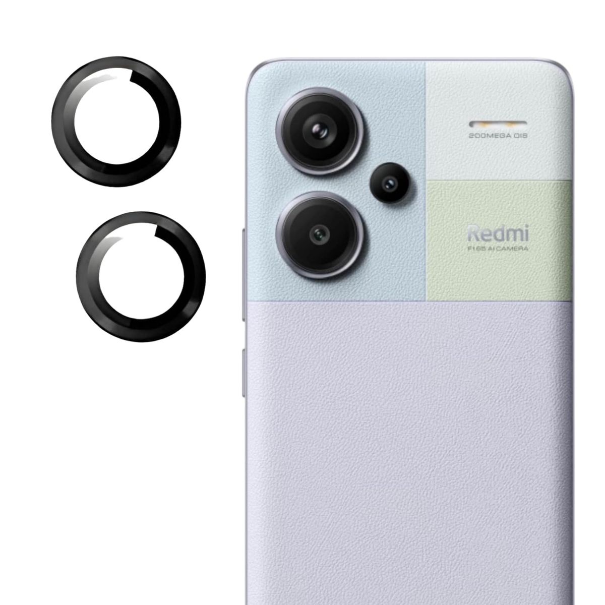 GENERICO - Protector de Cámara para el Xiaomi Redmi Note 13 4G - Negro