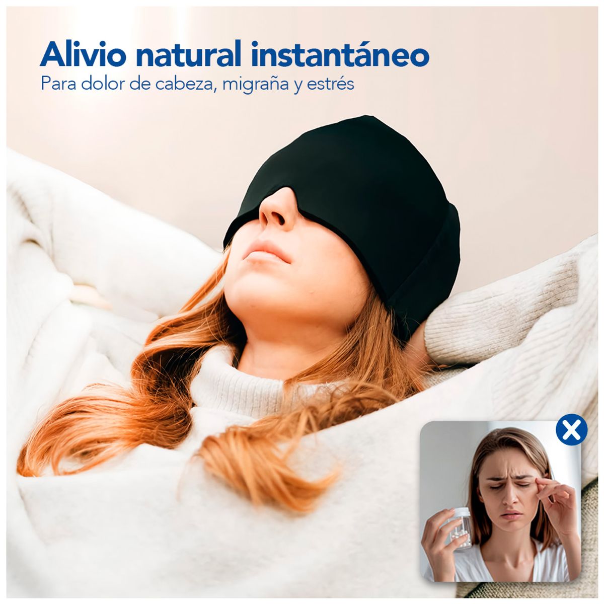 KELLER - Gorro Gel para Alivio de Migraña y Dolor de Cabeza SF1