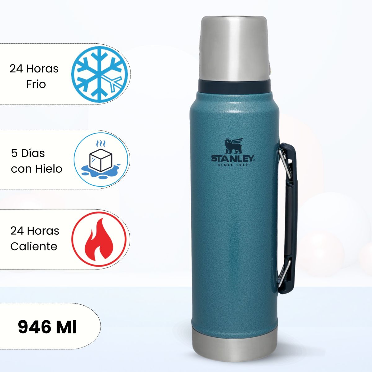 STANLEY - Termo de Bebida Stanley Classic Azul Lake 946 Ml