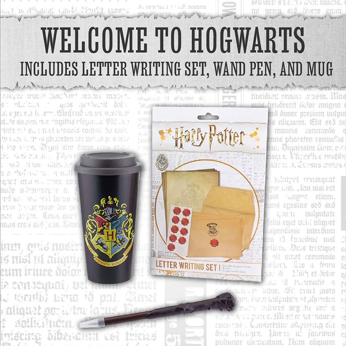 GENERICO - Juego de Mug Lapicero y Kit de Escritura Harry Potter