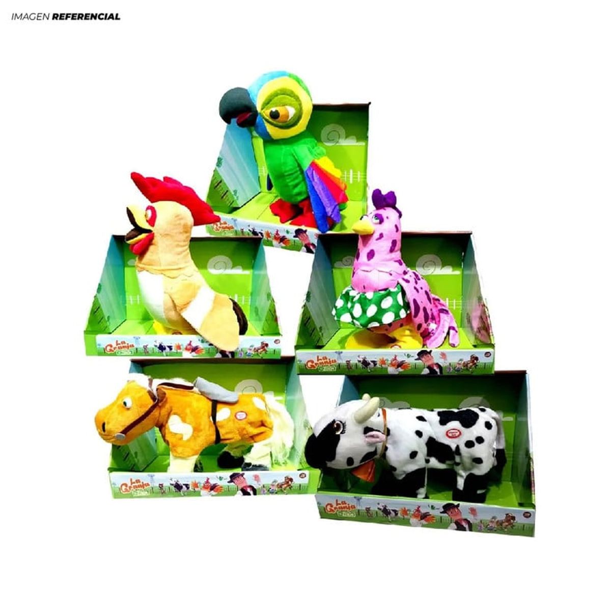 GENERICO - Set Peluches la Granja de Zenón con Movimiento y Musical