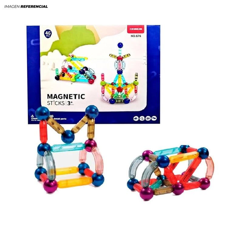 GENERICO - Juguete Bloques Imantados de Construcción 46 PCS