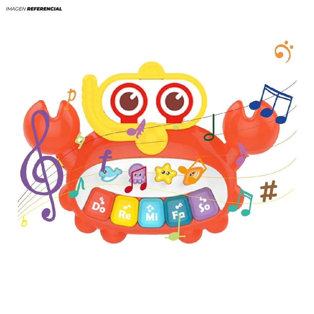 GENERICO - Juguete Musical de Piano para Bebés Cangrejo Musical