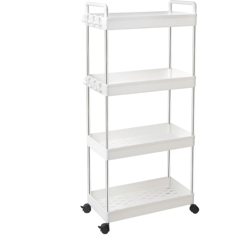 GENERICO - Estante Rack Baño Multiusos de 4 Niveles Blanco