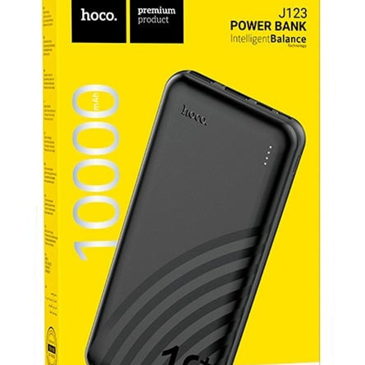 HOCO - Cargador Portatil PowerBank Hoco J123 10000 mAh - Negro