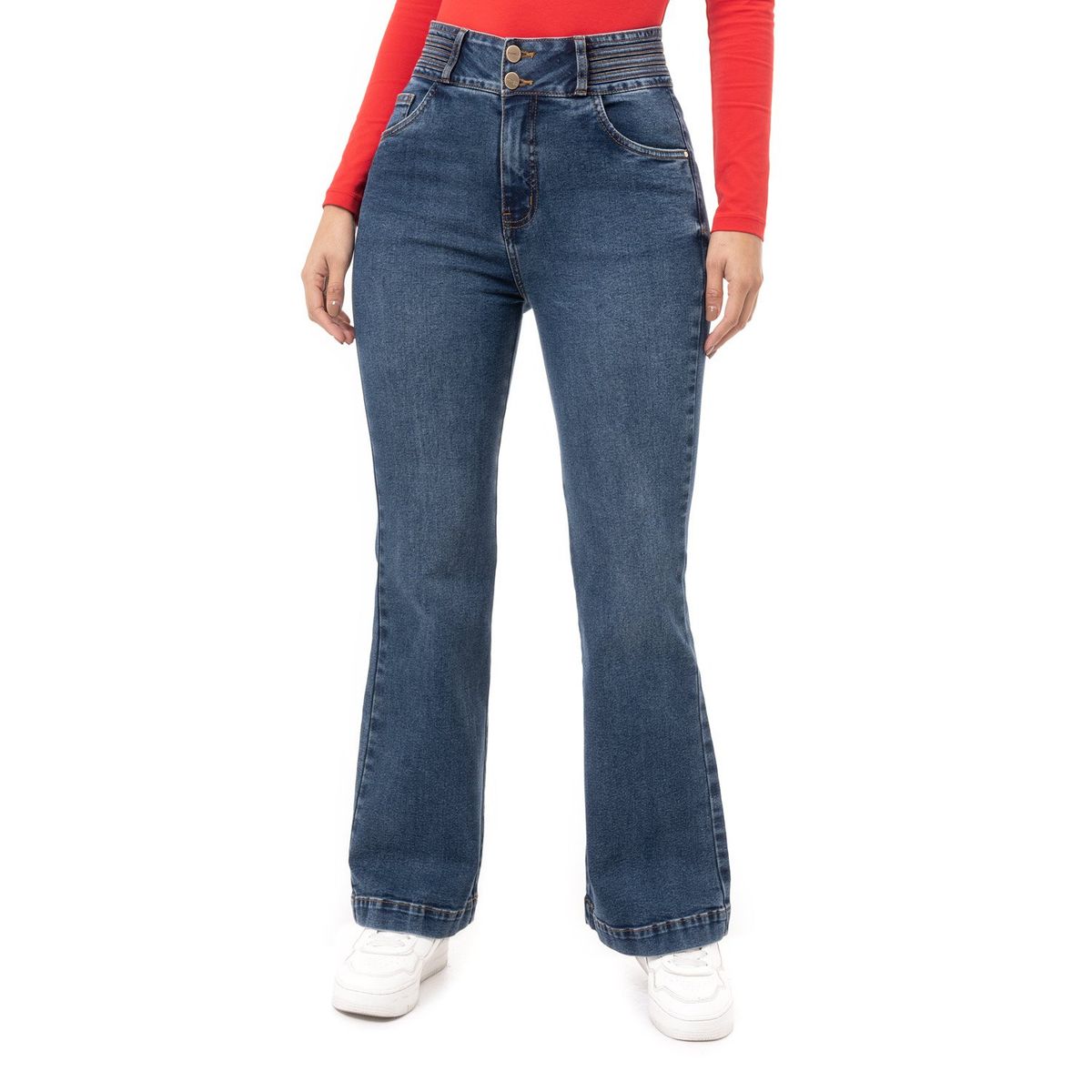 PIONIER - Pantalon Denim Stretch Mujer Yakah Pionier
