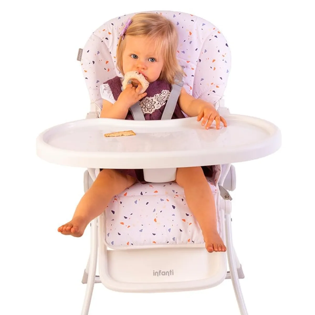 INFANTI - Silla De Comer Vainilla White/Granite