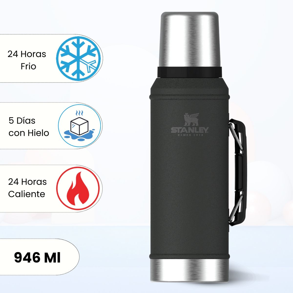 STANLEY - Termo de Bebida Stanley Classic Negro 946 Ml