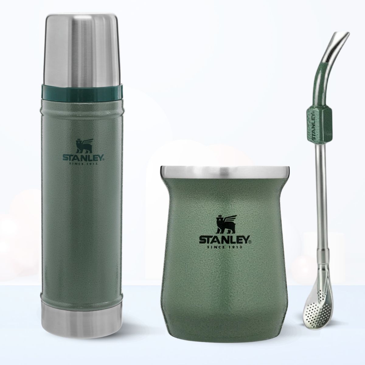 STANLEY - Combo Stanley Termo Classic 591 + Matero 236 Ml + Bombilla Verde