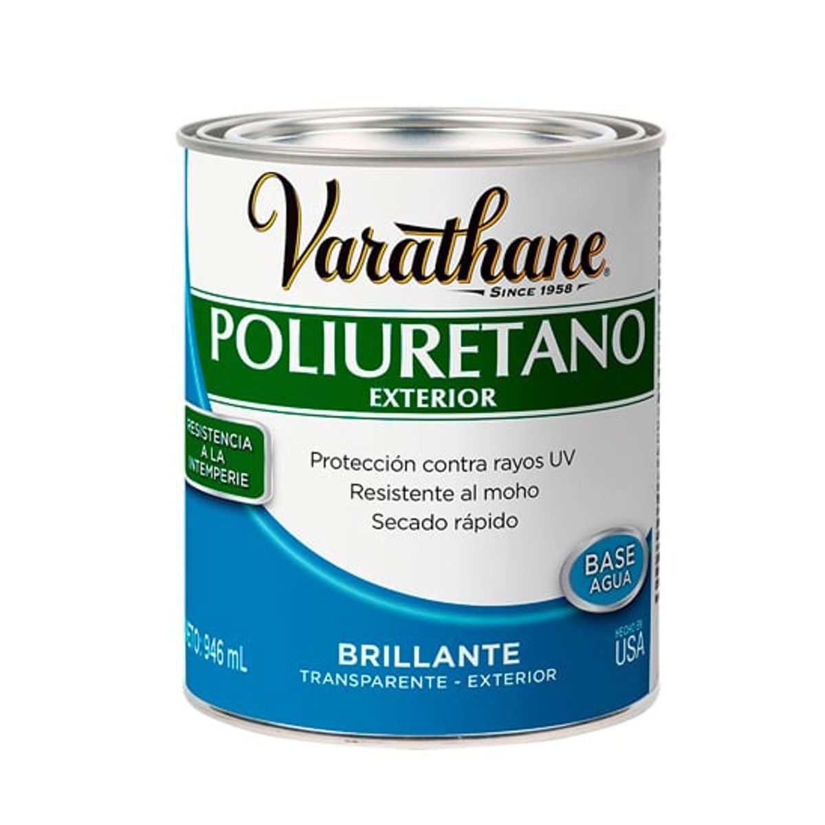 RUST OLEUM - VARATHANE POLIURETANO EXTERIOR BRILLANTE BASE AGUA 946 ML