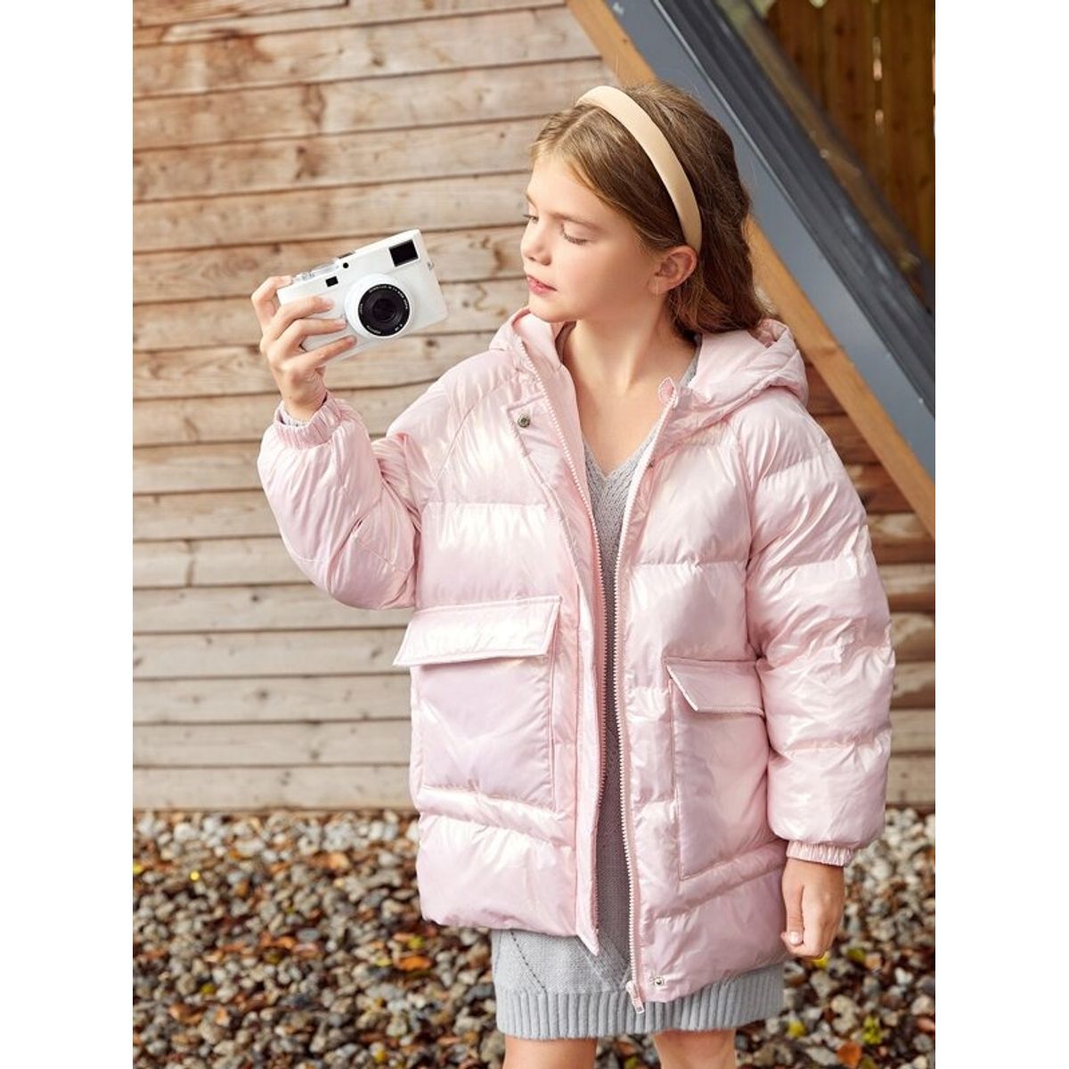 TAIS PRINCESS - Tais Princess Abrigo acolchado plumifera de manga raglán con capucha