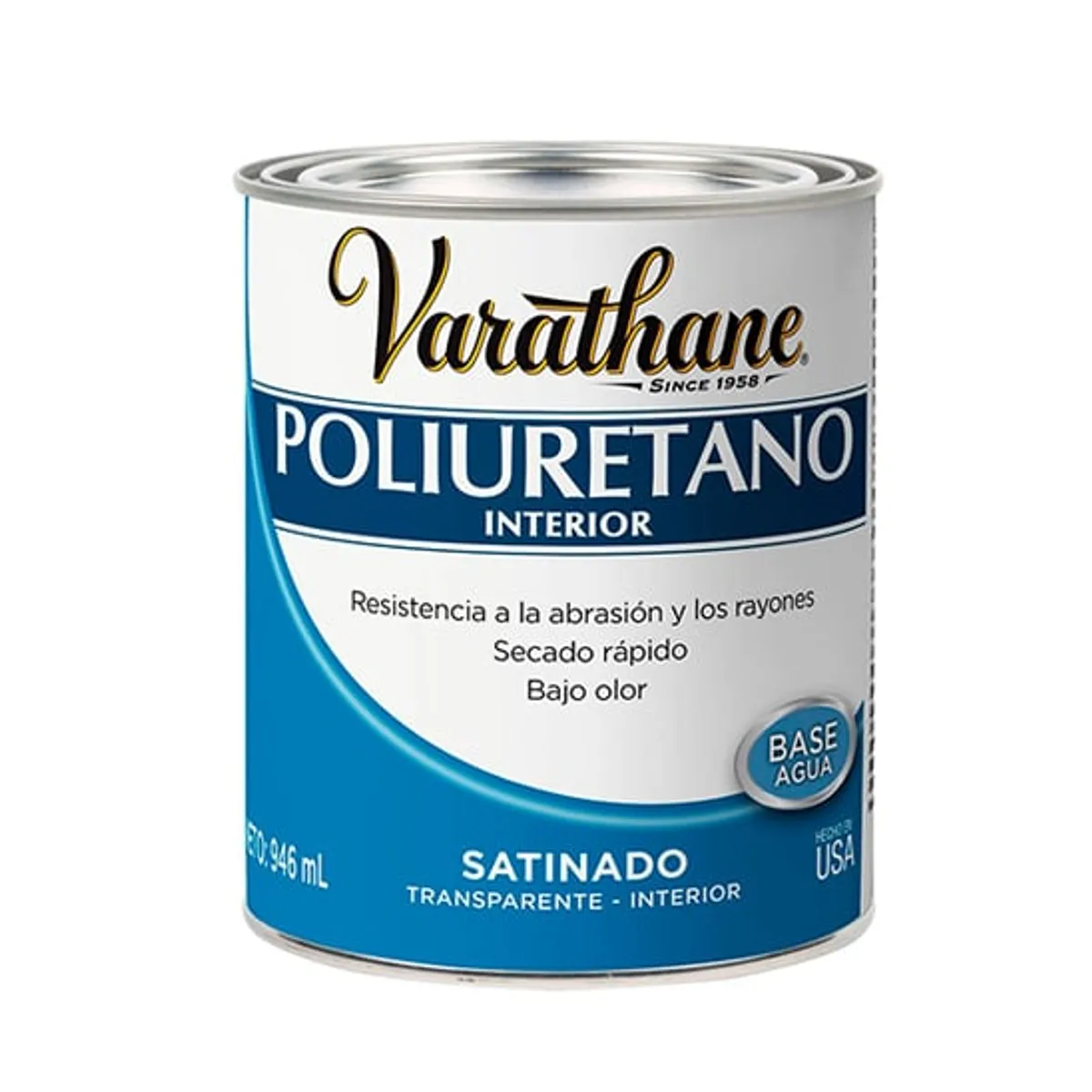 RUST OLEUM - VARATHANE POLIURETANO INTERIOR SATINADO BASE AGUA 946 ML